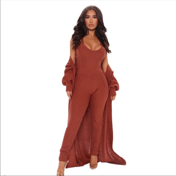 Fashion Nova Pants - NWT Cozy knit jumpsuit only